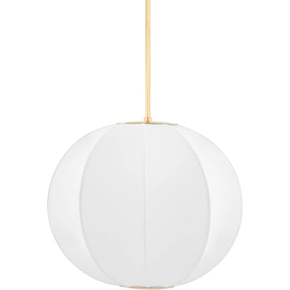 Jupiter Pendant by Hudson Valley in aged brass. Made from steel in a modern style.