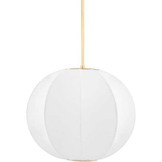 Jupiter Pendant by Hudson Valley in aged brass. Made from steel in a modern style.