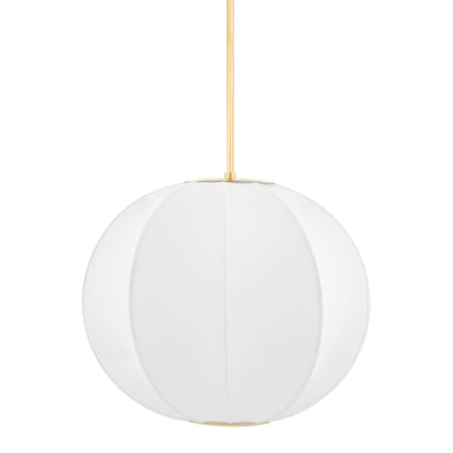 Jupiter Pendant by Hudson Valley in aged brass. Made from steel in a modern style.