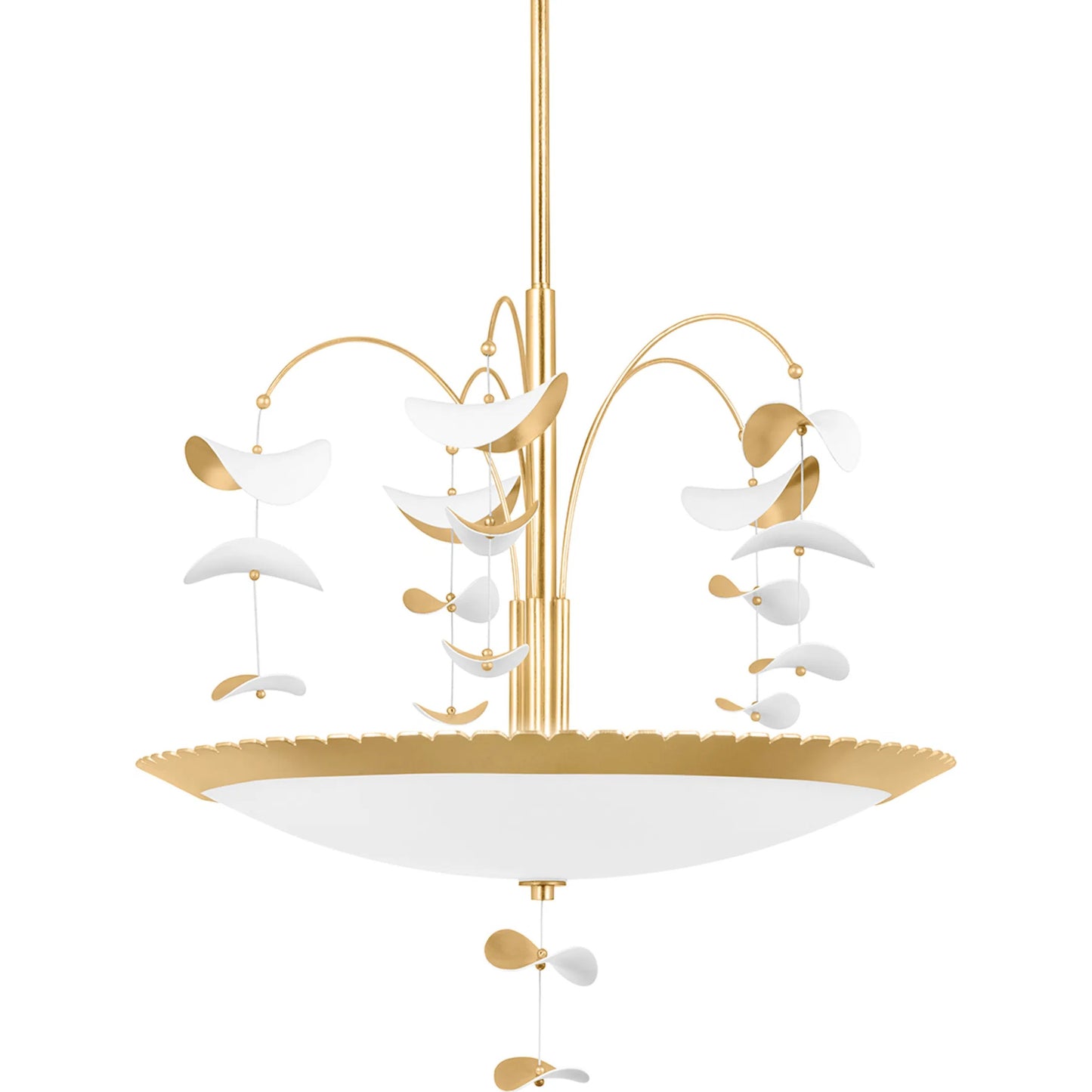 001 SI-2029776 | Primary Silo | Paavo 6 Light Chandelier by Hudson Valley in gold leaf, soft white combo. Made from steel in a traditional style.
