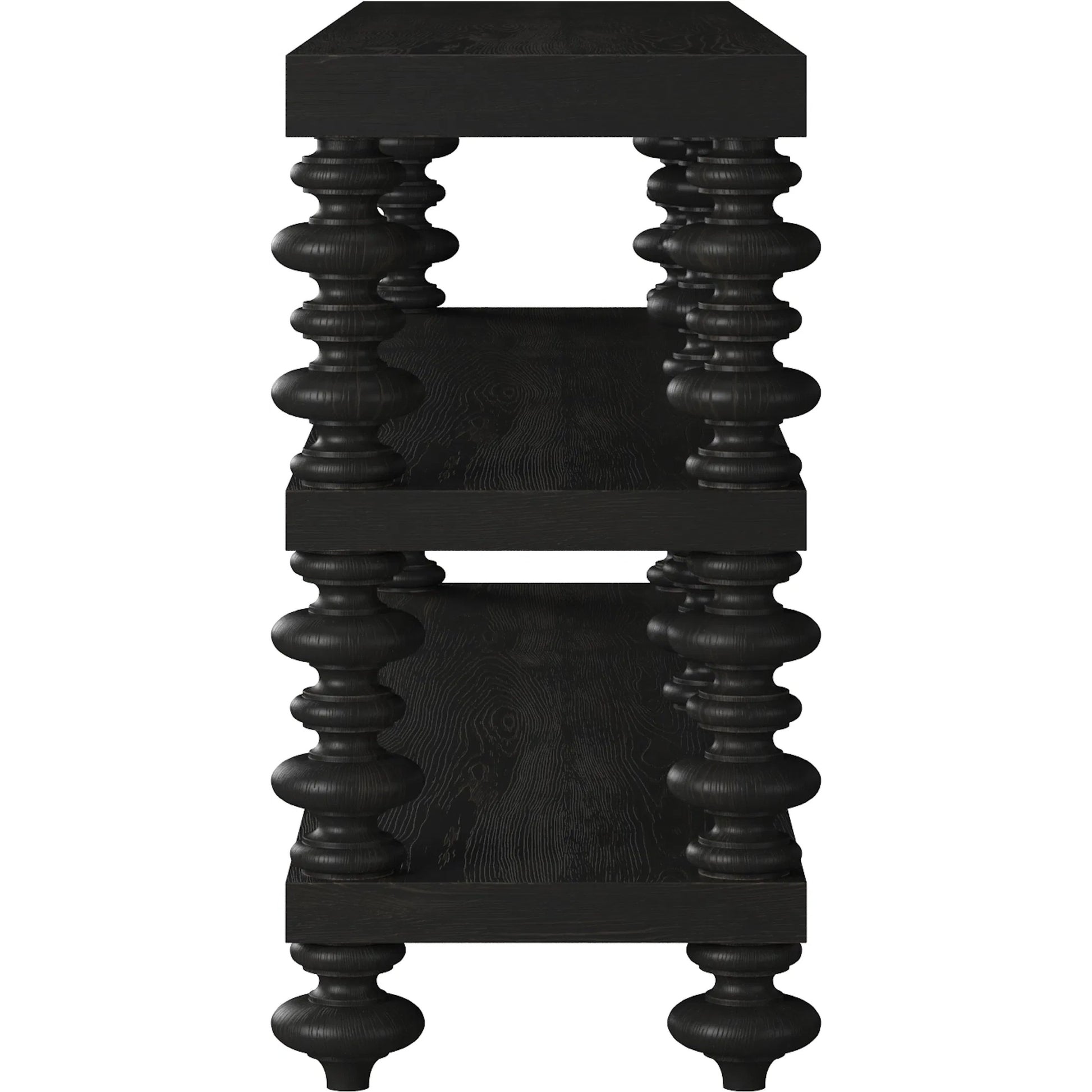 Atrium Console Table by A.R.T. Furniture in hand rubbed black, undertones of brown. Made from unique in a traditional style.