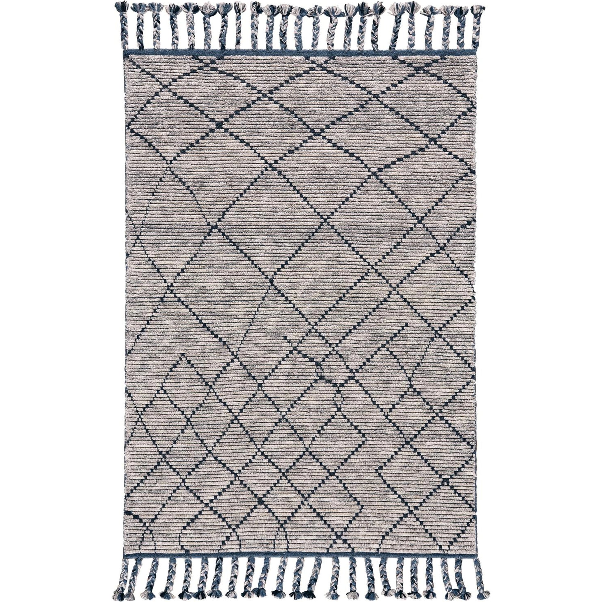 Twain Transitional Diamond Rug - 6778F by Feizy in taupe, blue, white. Made from wool in a unique style.