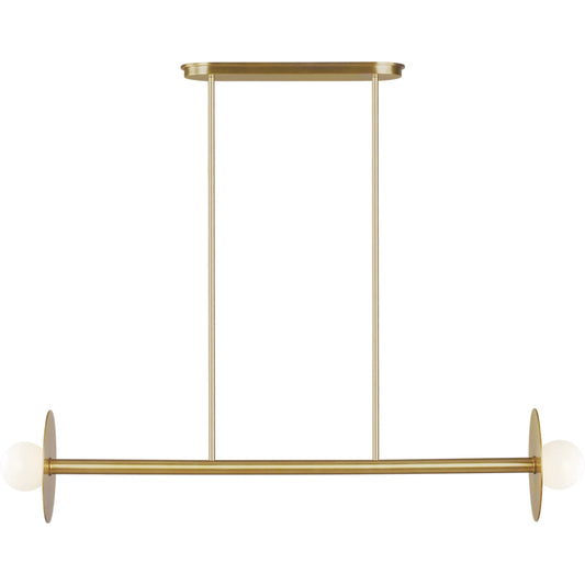 Nodes Medium Linear Chandelier by Visual Comfort & Co.. Made from steel in a unique style.
