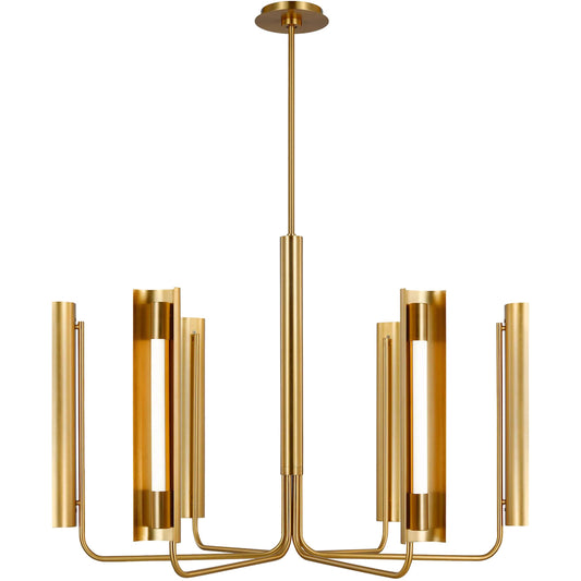 Carson Six Light Chandelier by Visual Comfort & Co.. Made from steel in a unique style.