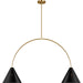 Cambre Large Linear Chandelier by Visual Comfort & Co.. Made from steel in a unique style.