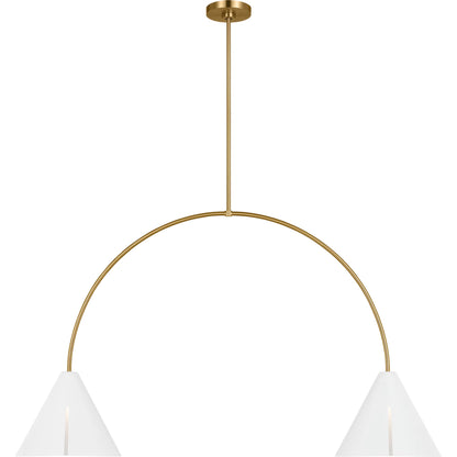 Cambre Large Linear Chandelier by Visual Comfort & Co.. Made from steel in a unique style.