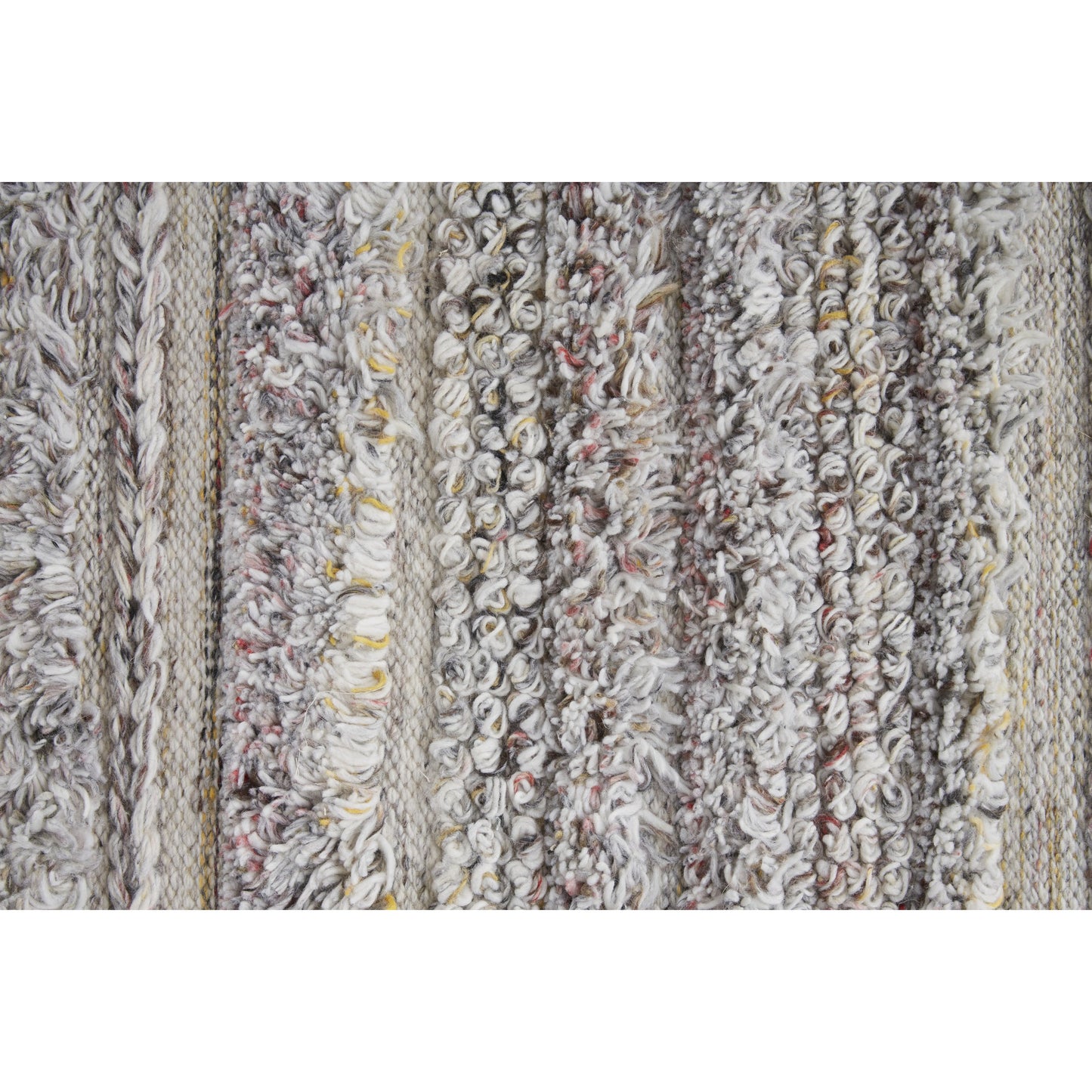 015 SI-1830594,SI-1830596 | Closeup | Alden Transitional Stripes Rug - 8637F by Feizy in taupe, ivory, red. Made from polyester in a unique style.