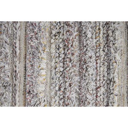 Alden Transitional Stripes Rug - 8637F by Feizy in taupe, ivory, red. Made from polyester in a unique style.