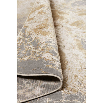 Aura Rug - 3563F by Feizy in ivory, silver, gold. Made from polyester, polypropylene in a unique style.