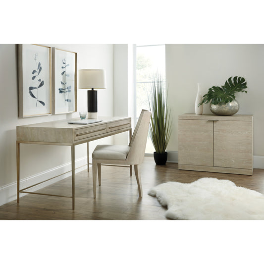 Cascade Writing Desk by Hooker Furniture in terrain. Made from oak veneers, metal in a modern style.