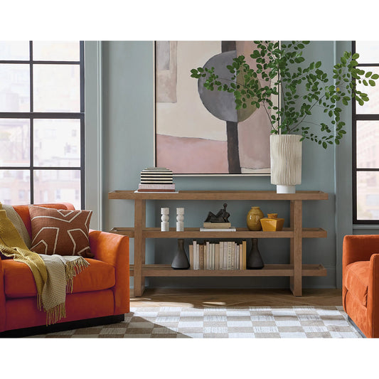 Sonnet Console Table by Hooker Furniture in medium wood and wren. Made from unique in a unique style.