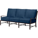La Jolla Outdoor Sofa by Sunset West in browns. Made from aluminum in a modern style.