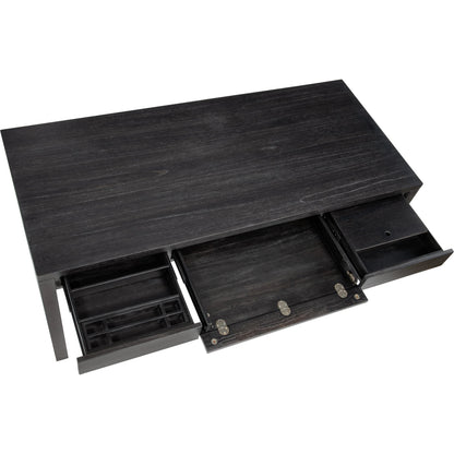 Commerce & Market Writing Desk by Hooker Furniture in black. Made from mindi veneers in a modern style.