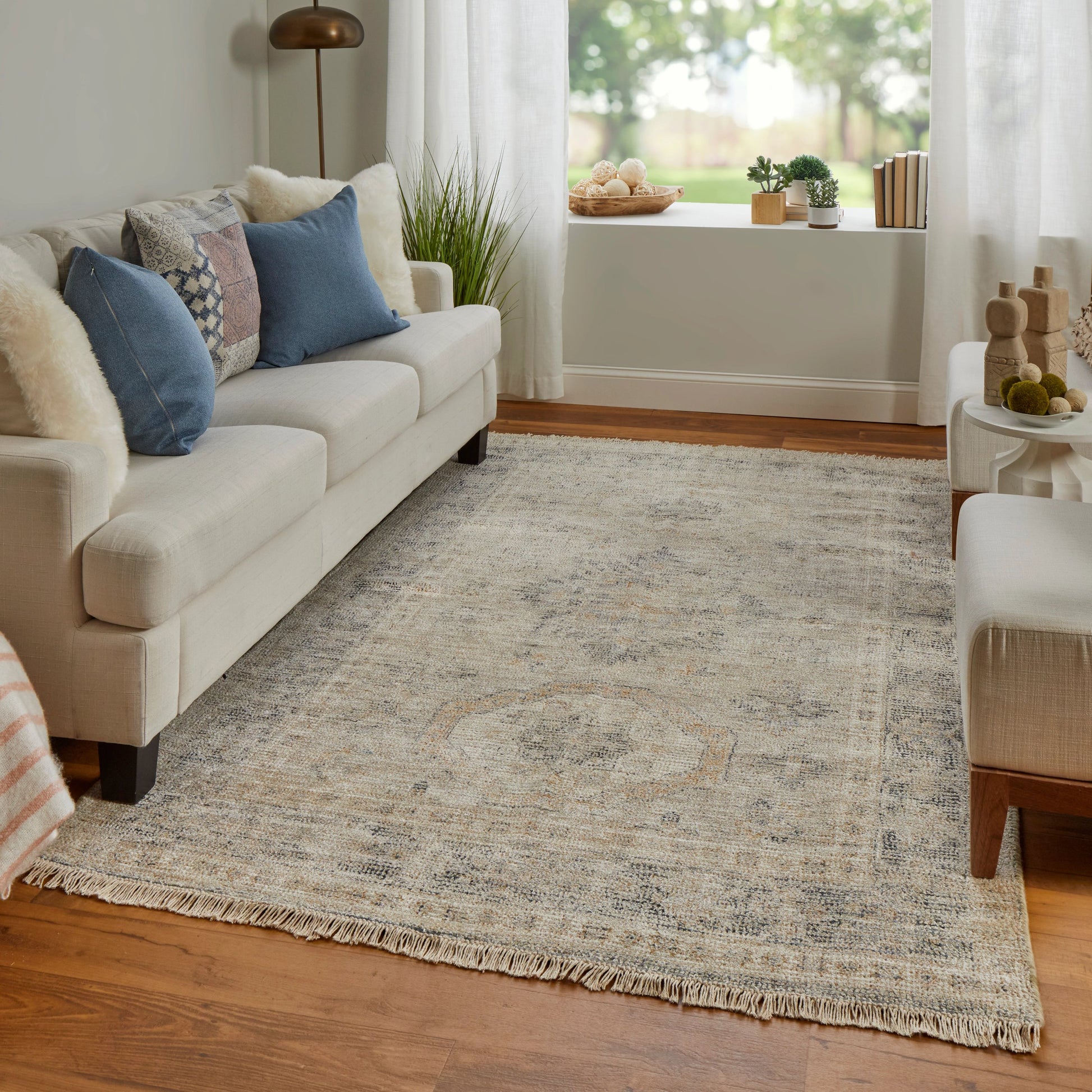 Caldwell Transitional Rug - 8798F by Feizy in tan, gray, gold. Made from wool, viscose in a unique style.