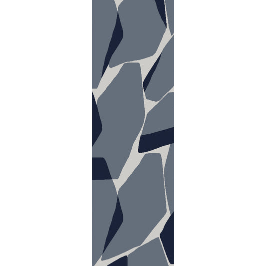 Kennedy Rug - 15528 by Livabliss in dark blue, navy, light gray. Made from 100% wool in a unique style.