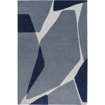 Kennedy KDY-3017 Rug by Livabliss in blue, navy, light slate. Made from 100% wool in a unique style.