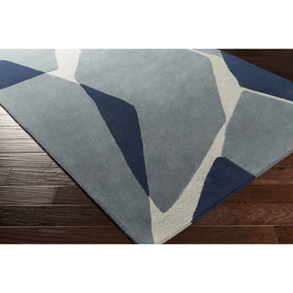 Kennedy KDY-3017 Rug by Livabliss in blue, navy, light slate. Made from 100% wool in a unique style.