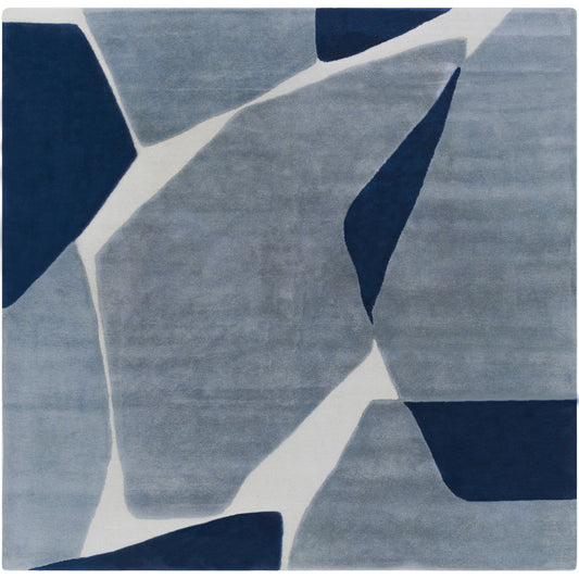 Kennedy Rug - 15528 by Livabliss in dark blue, navy, light gray. Made from 100% wool in a unique style.