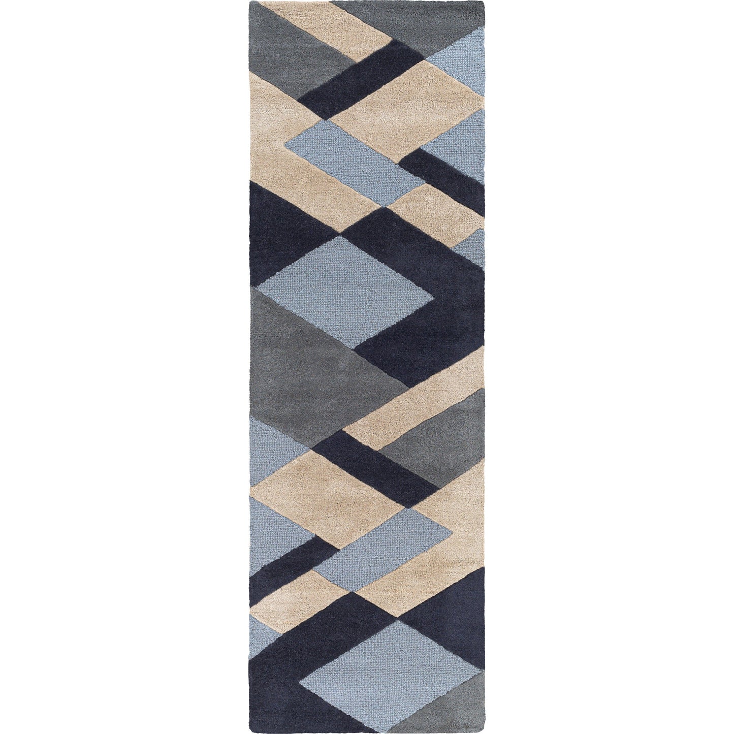 002 SR-827061 | Primary Silo | Kennedy Rug - 27063 by Surya in ink blue, medium gray, light beige, charcoal, denim. Made from 100% wool in a unique style.
