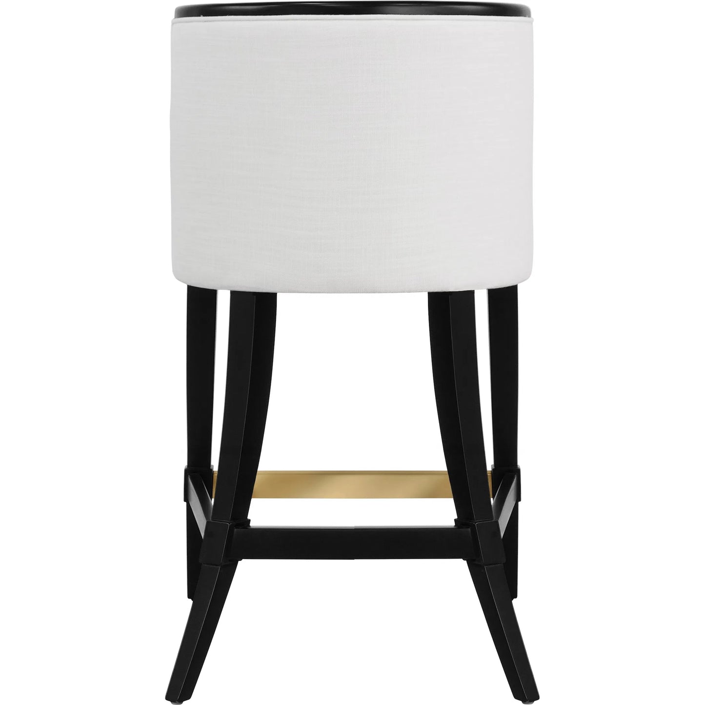 004 SI-2461302 | Additional Silo | Keaton Klismos Leg Counter Stool by Worlds Away. Made from solid wood, mdf, foam, linen in a modern style.