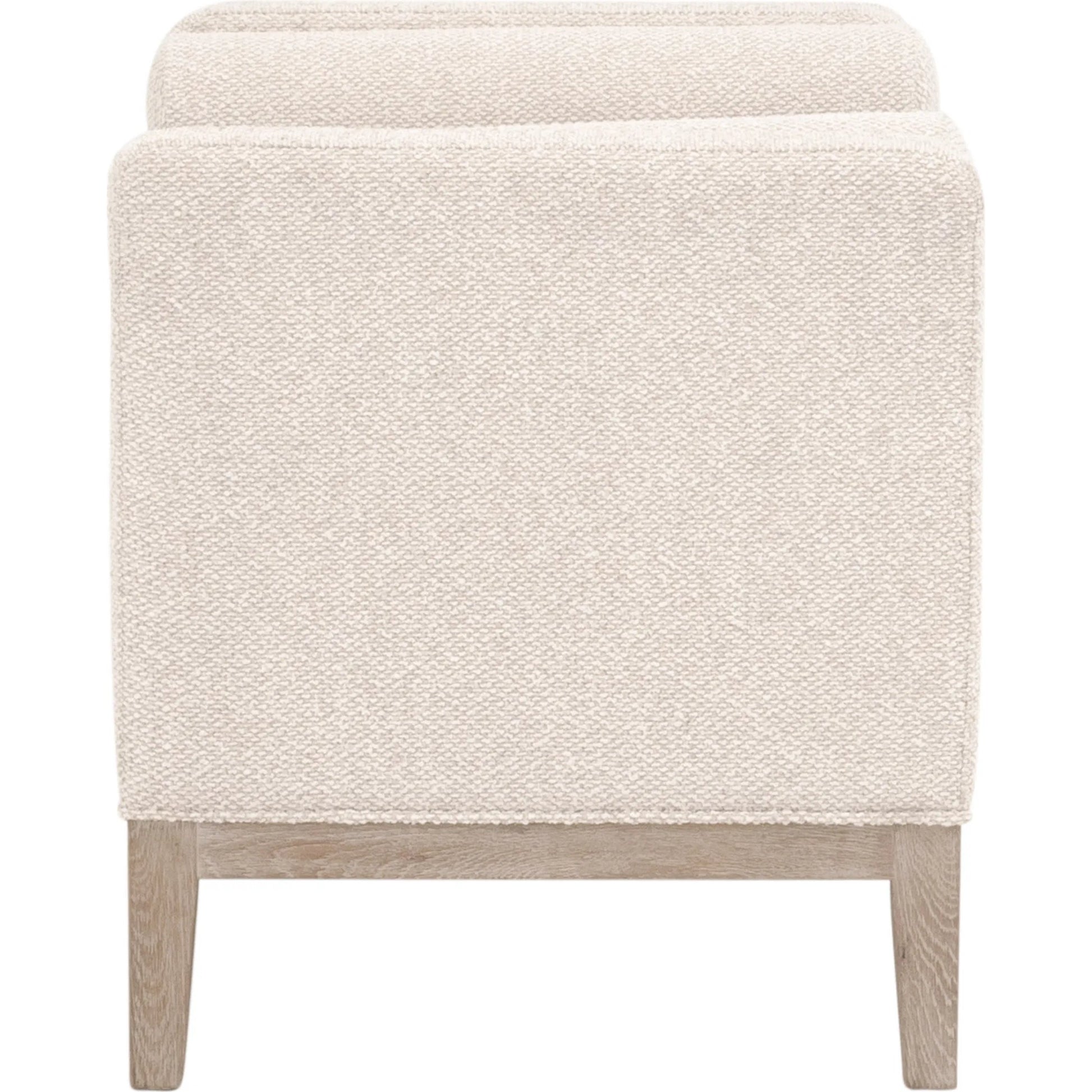 Keaton Upholstered Accent Stool by Essentials For Living in livesmart gellar, linen, natural gray oak. Made from solid oak wood, mdf, plywood in a transitional style.