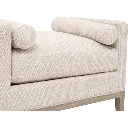 Keaton Upholstered Accent Stool by Essentials For Living in livesmart gellar, linen, natural gray oak. Made from solid oak wood, mdf, plywood in a transitional style.