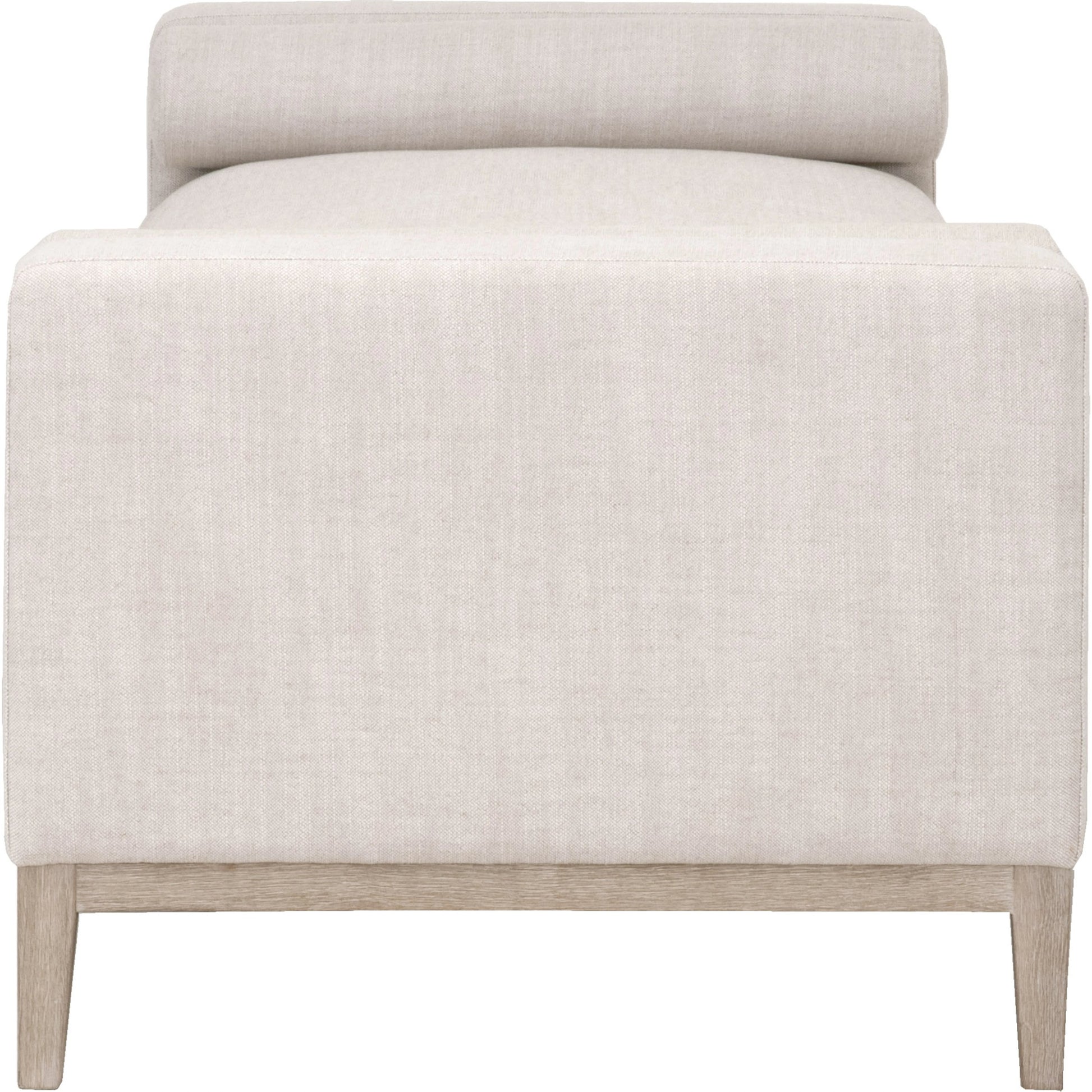 Keaton Daybed by Essentials For Living in bisque and natural gray, bisque. Made from solid oak wood, 55% linen, 45% polyester fabric, foam in a modern style.