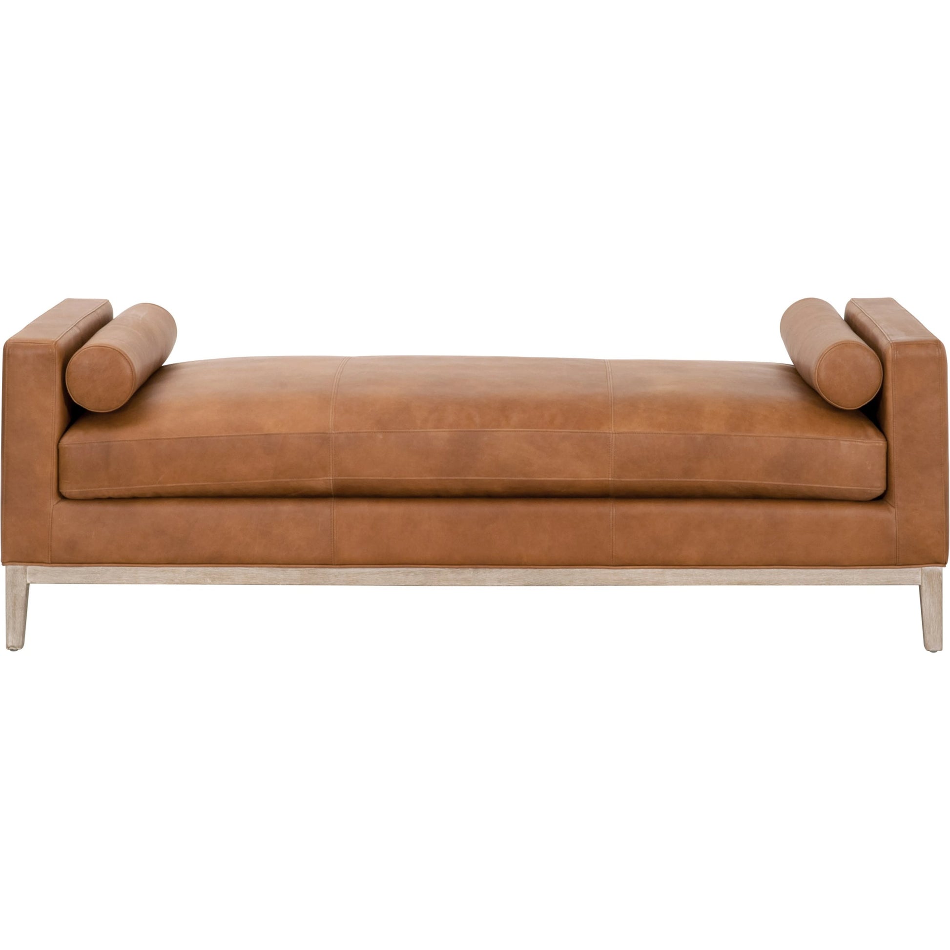 Keaton Daybed by Essentials For Living in bisque and natural gray, bisque. Made from solid oak wood, 55% linen, 45% polyester fabric, foam in a modern style.