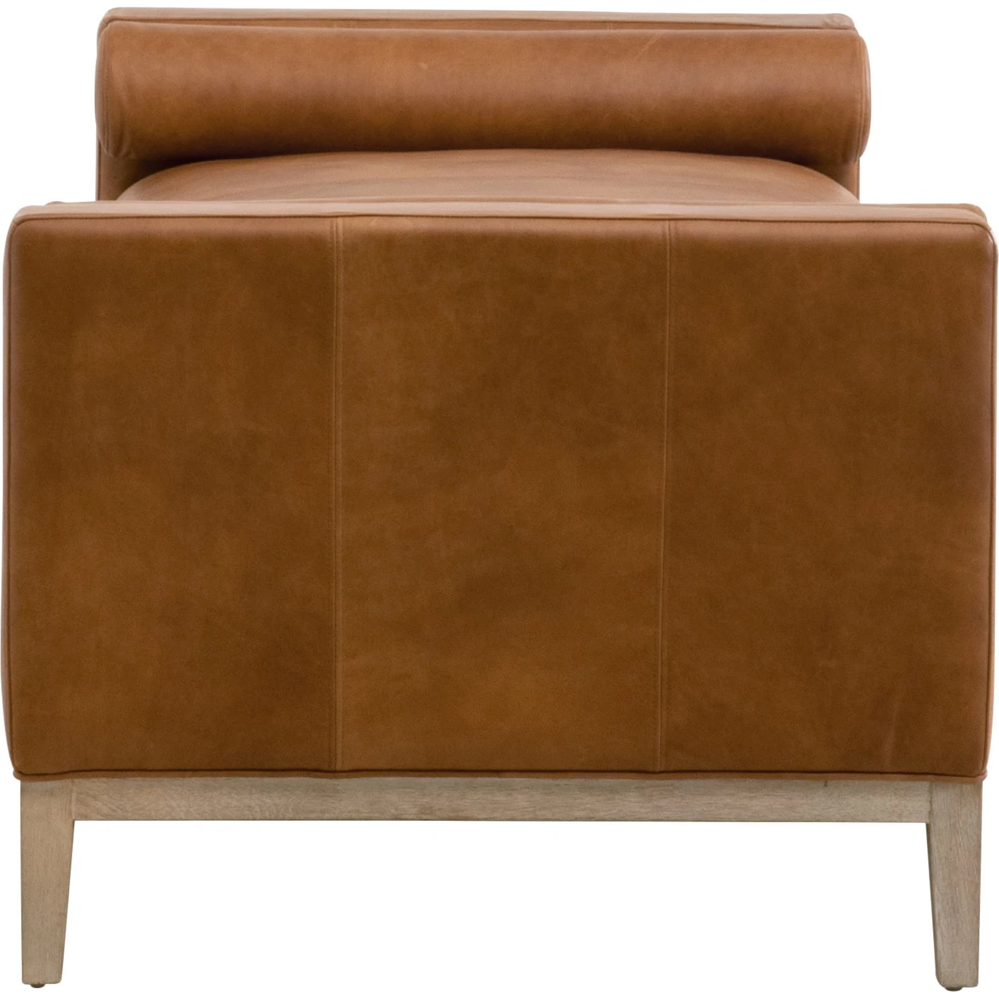 Keaton Daybed by Essentials For Living in bisque and natural gray, bisque. Made from solid oak wood, 55% linen, 45% polyester fabric, foam in a modern style.