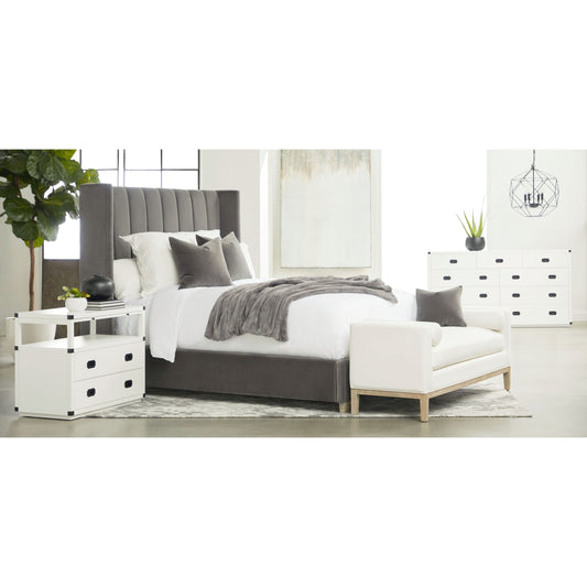 Keaton Upholstered Bench by Essentials For Living in pearl and livesmart peyton pearl, natural gray oak. Made from solid oak wood, 98% polyester, 2% nylon fabric, foam in a transitional style.