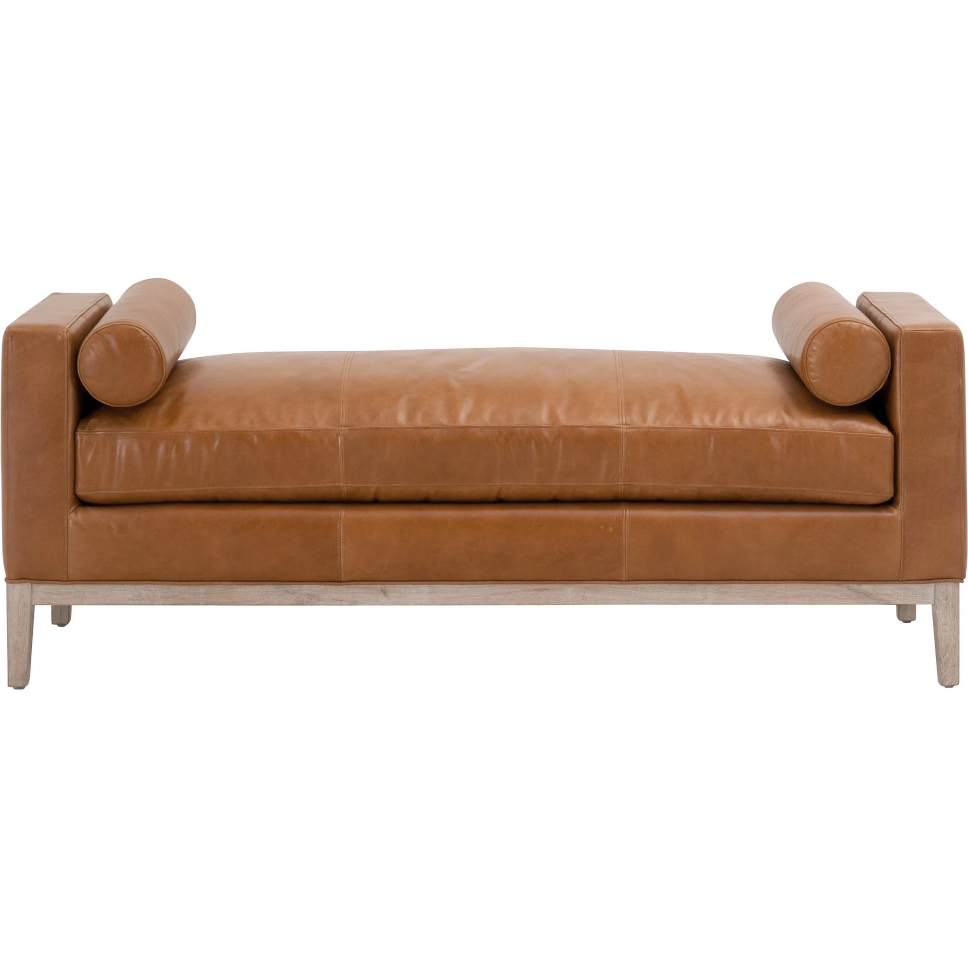 Keaton Upholstered Bench by Essentials For Living in pearl and livesmart peyton pearl, natural gray oak. Made from solid oak wood, 98% polyester, 2% nylon fabric, foam in a transitional style.