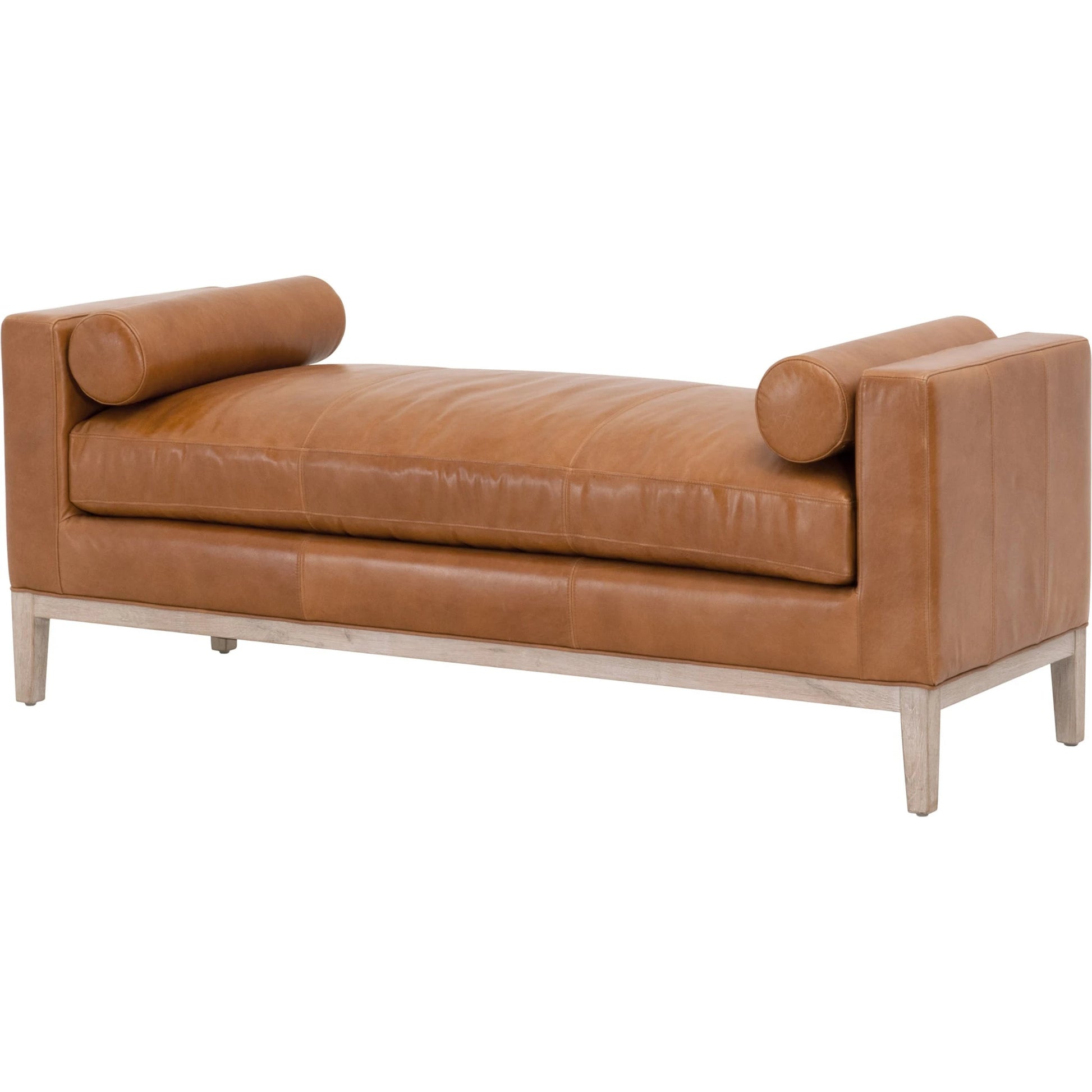 Keaton Upholstered Bench by Essentials For Living in pearl and livesmart peyton pearl, natural gray oak. Made from solid oak wood, 98% polyester, 2% nylon fabric, foam in a transitional style.