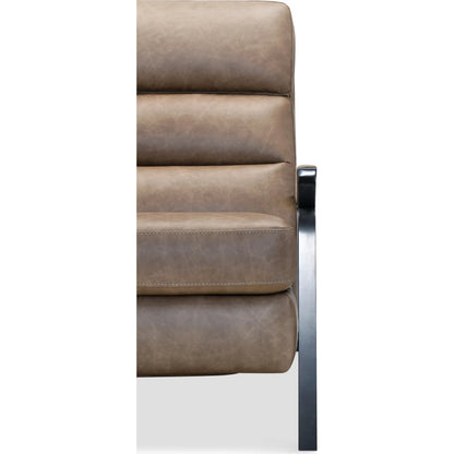 Elixir Power Recliner with Power Headrest by Hooker Furniture in dark gunmetal metal. Made from leather in a traditional style.
