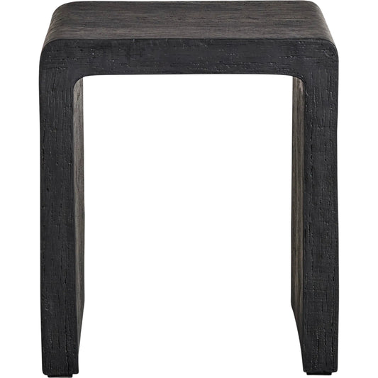 Shephard Side Table by Bernhardt in black. Made from resin in a unique style.