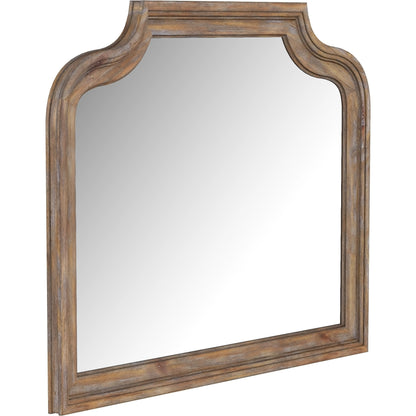 Architrave Mirror by A.R.T. Furniture in almond. Made from pine solids and veneer, glass in a traditional style.