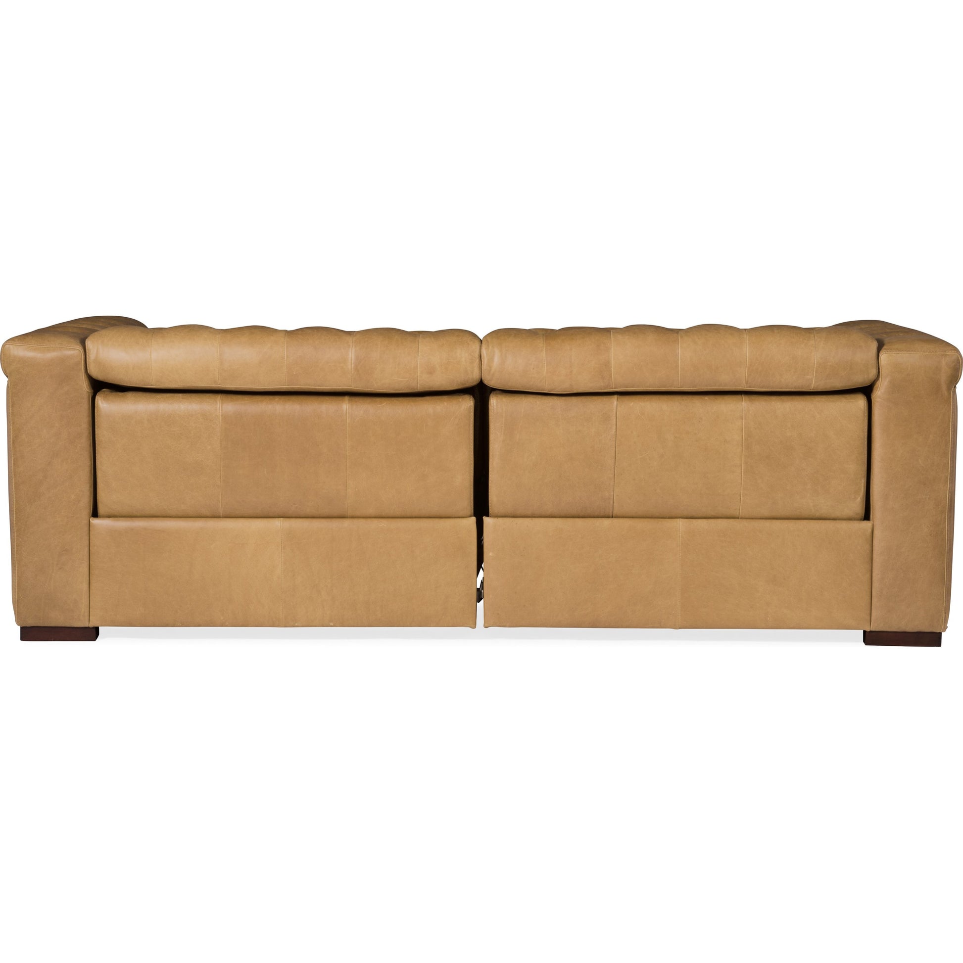 Savion Power Reclining Sofa by Hooker Furniture in brown. Made from leather in a modern style.
