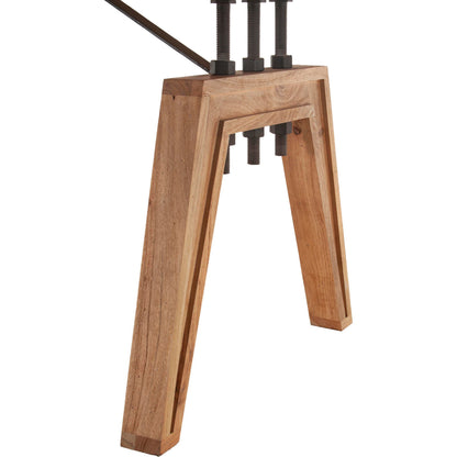 Landmark 84" Dining Table by LH Imports in brown. Made from acacia, metal in a modern style.