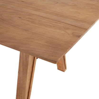 Landmark 84" Dining Table by LH Imports in brown. Made from acacia, metal in a modern style.