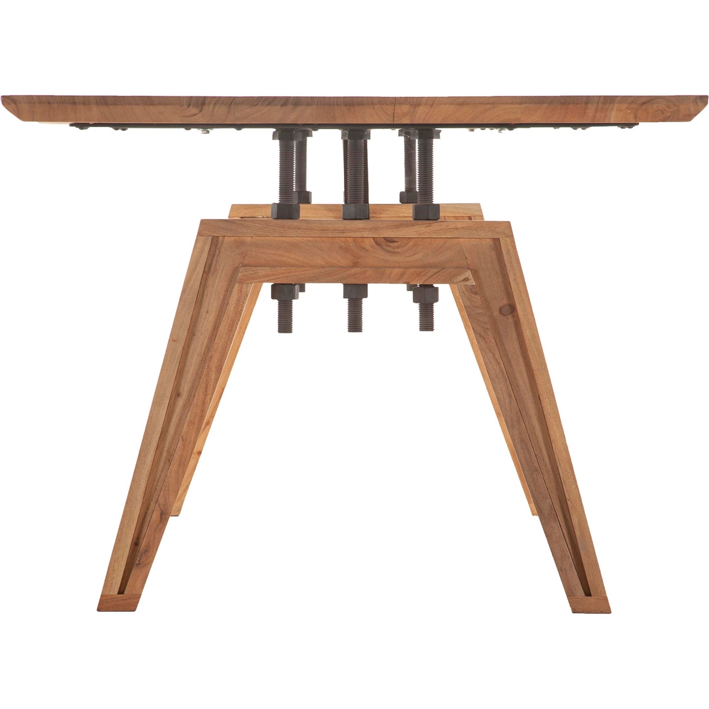 004 SI-2004300 | Additional Silo | Landmark 84" Dining Table by LH Imports in brown. Made from acacia, metal in a modern style.