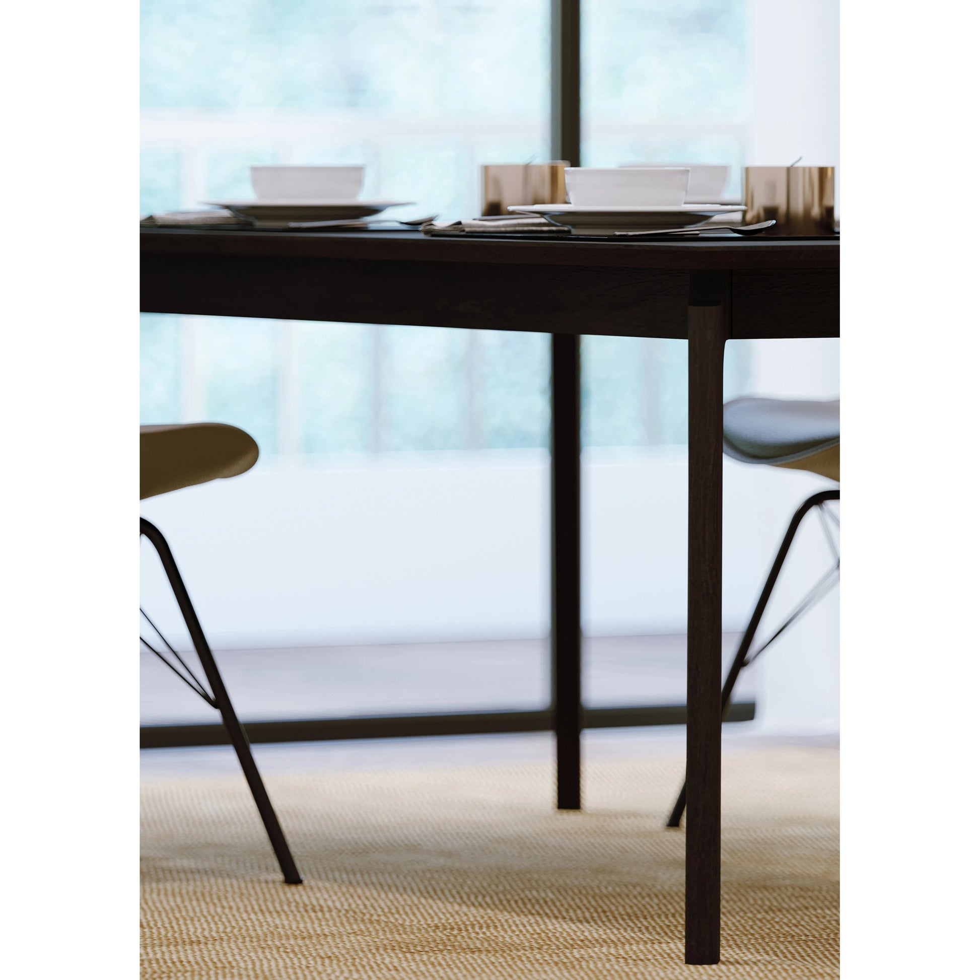 Kenzo 71" Dining Table by LH Imports. Made from mango in a modern style.