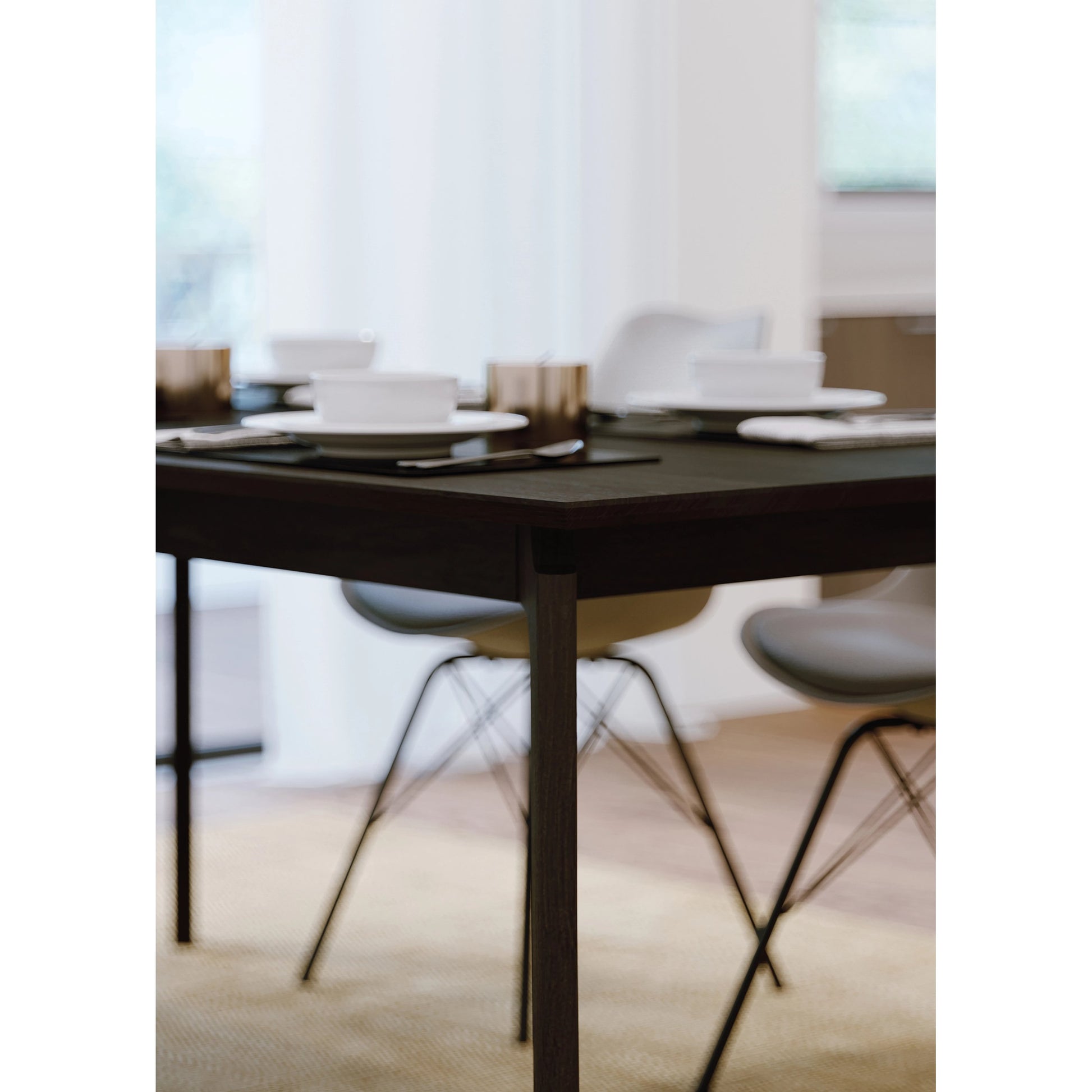 Kenzo 71" Dining Table by LH Imports. Made from mango in a modern style.