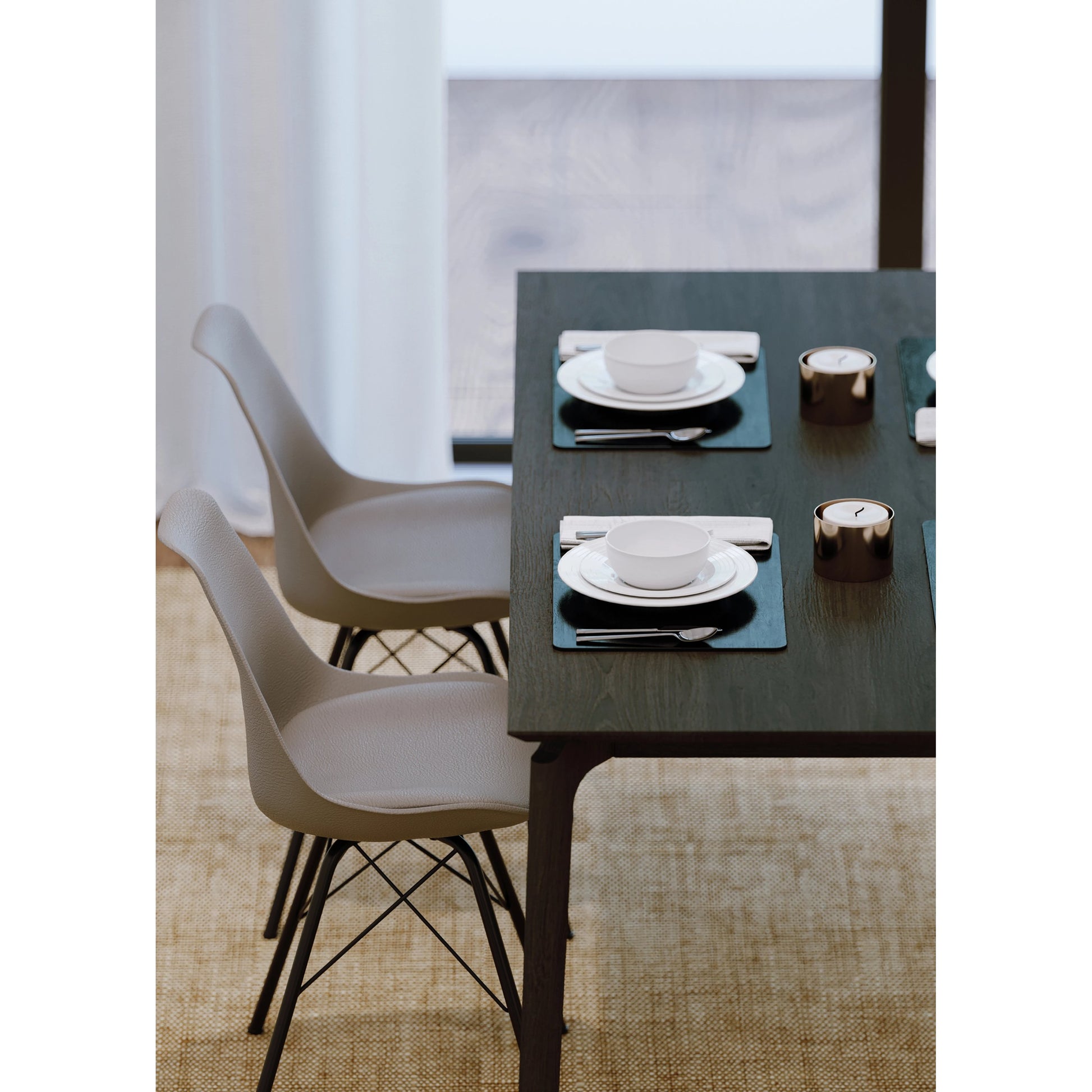 Kenzo 71" Dining Table by LH Imports. Made from mango in a modern style.