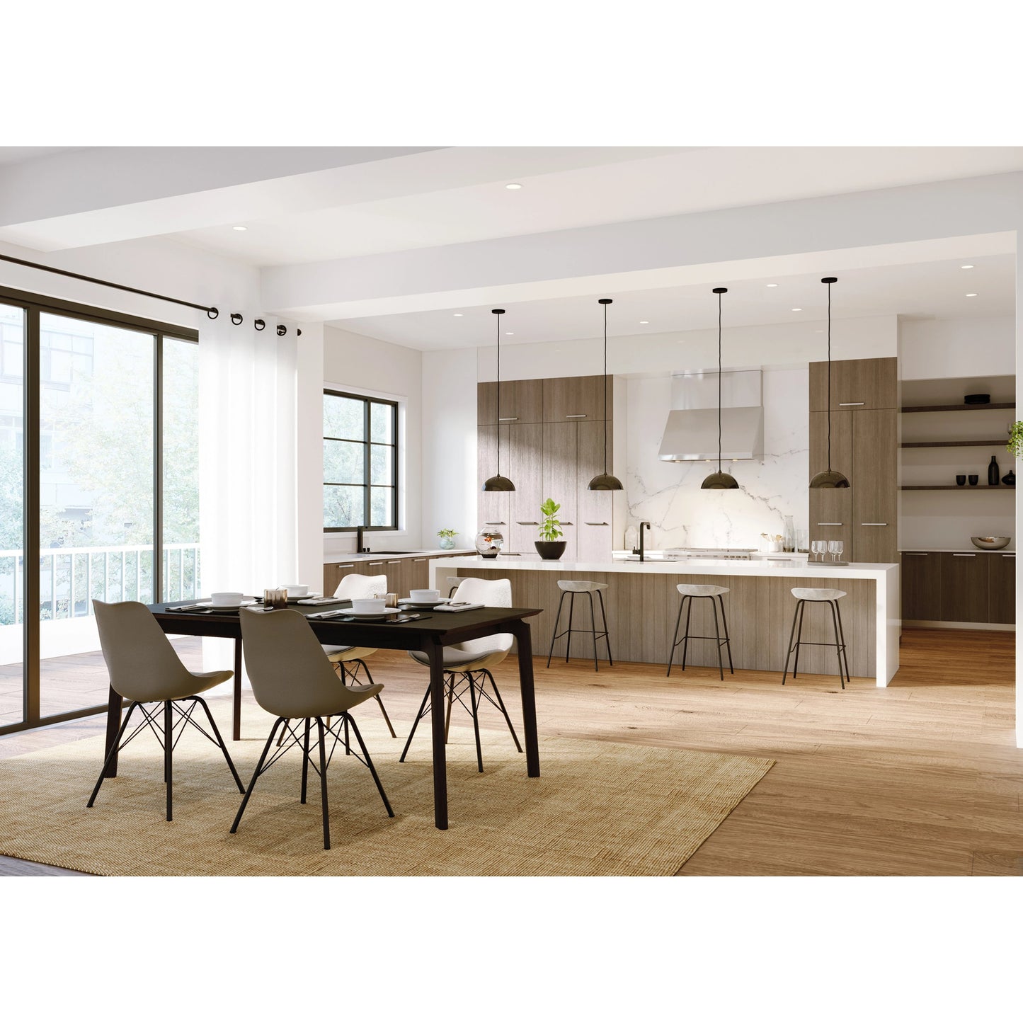 017 SI-2004292 | Lifestyle | Kenzo 71" Dining Table by LH Imports. Made from mango in a modern style.