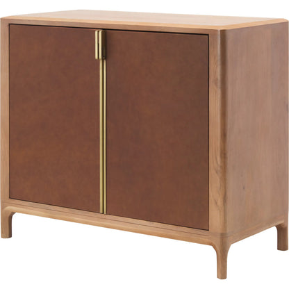 Kenner Cabinet by Surya in brown and natural. Made from mango wood in a modern style.