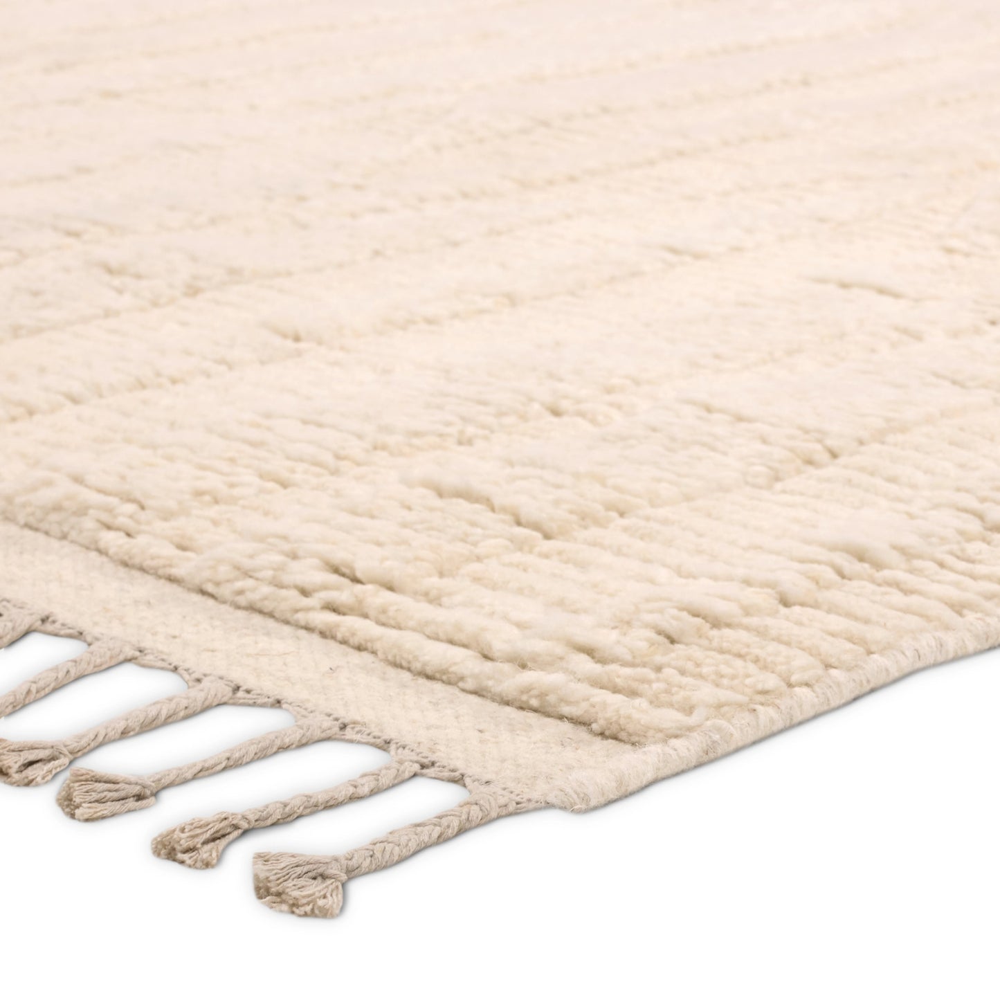 002 SI-2123587,SI-2123588,SI-2123589,SI-2123590 | Closeup | Keoka Quest KEO11 Rug by Jaipur Living in cream. Made from 90% wool, 10% cotton in a unique style.