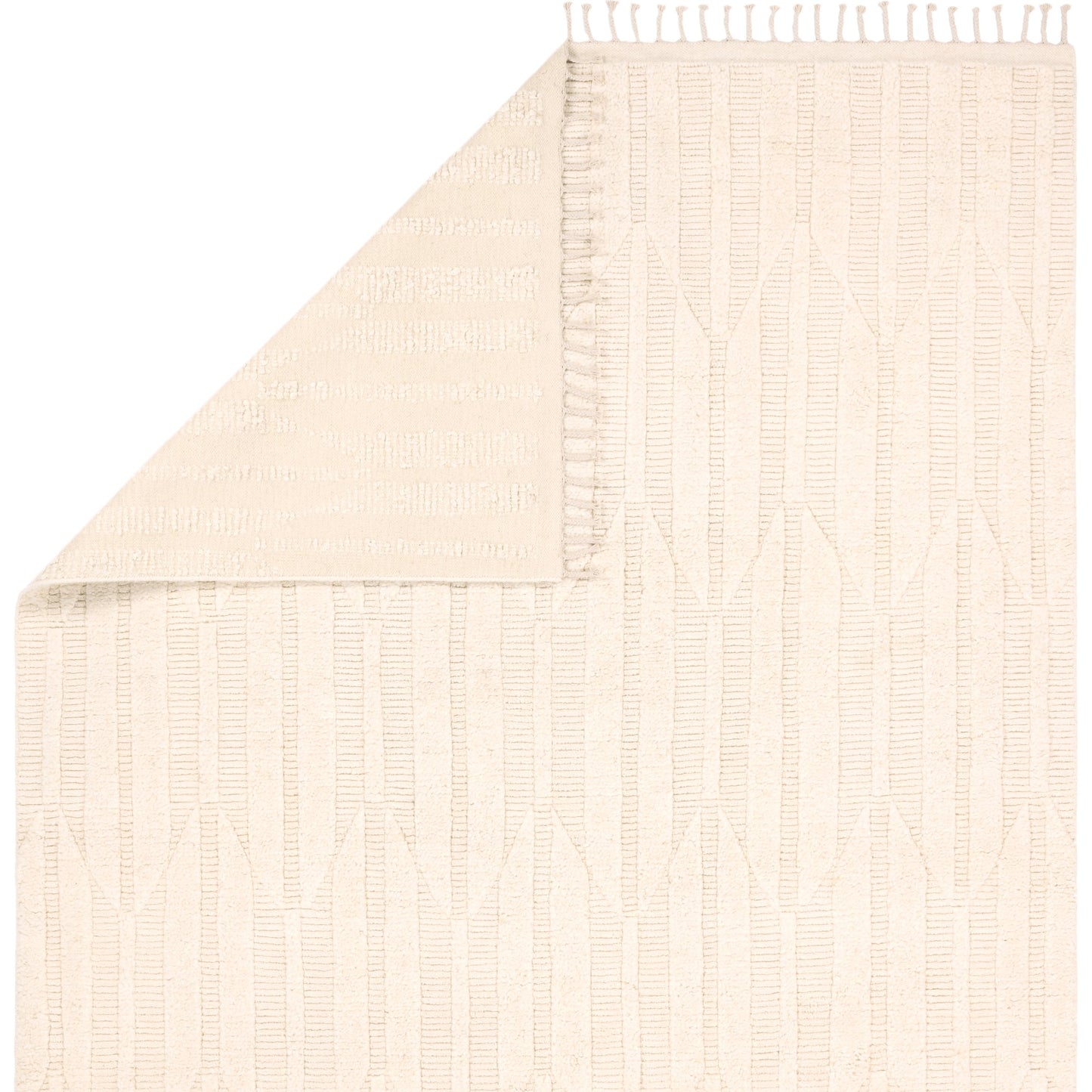 003 SI-2123587,SI-2123588,SI-2123589,SI-2123590 | Closeup | Keoka Quest KEO11 Rug by Jaipur Living in cream. Made from 90% wool, 10% cotton in a unique style.