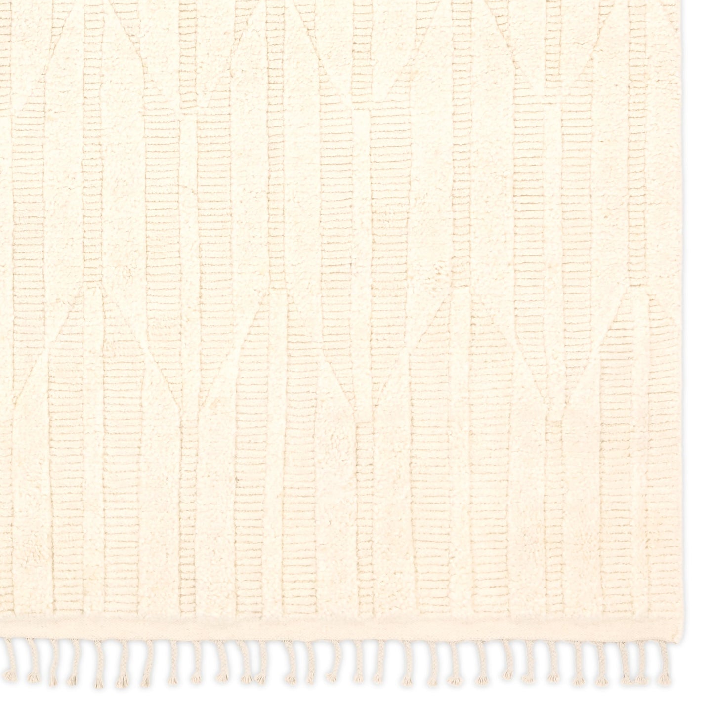 004 SI-2123587,SI-2123588,SI-2123589,SI-2123590 | Closeup | Keoka Quest KEO11 Rug by Jaipur Living in cream. Made from 90% wool, 10% cotton in a unique style.