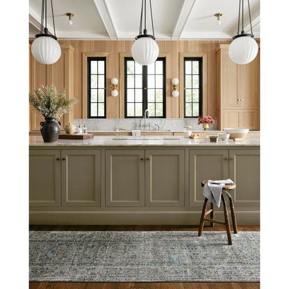 Katherine KES-01 Rug by Jean Stoffer x Loloi in ocean, gold. Made from 100% polyester in a unique style.