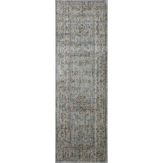 Katherine KES-01 Rug by Jean Stoffer x Loloi in ocean, gold. Made from 100% polyester in a unique style.