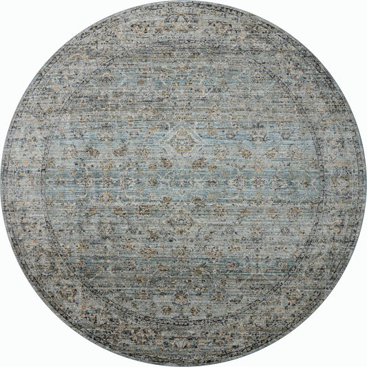 Katherine KES-01 Rug by Jean Stoffer x Loloi in ocean, gold. Made from 100% polyester in a unique style.